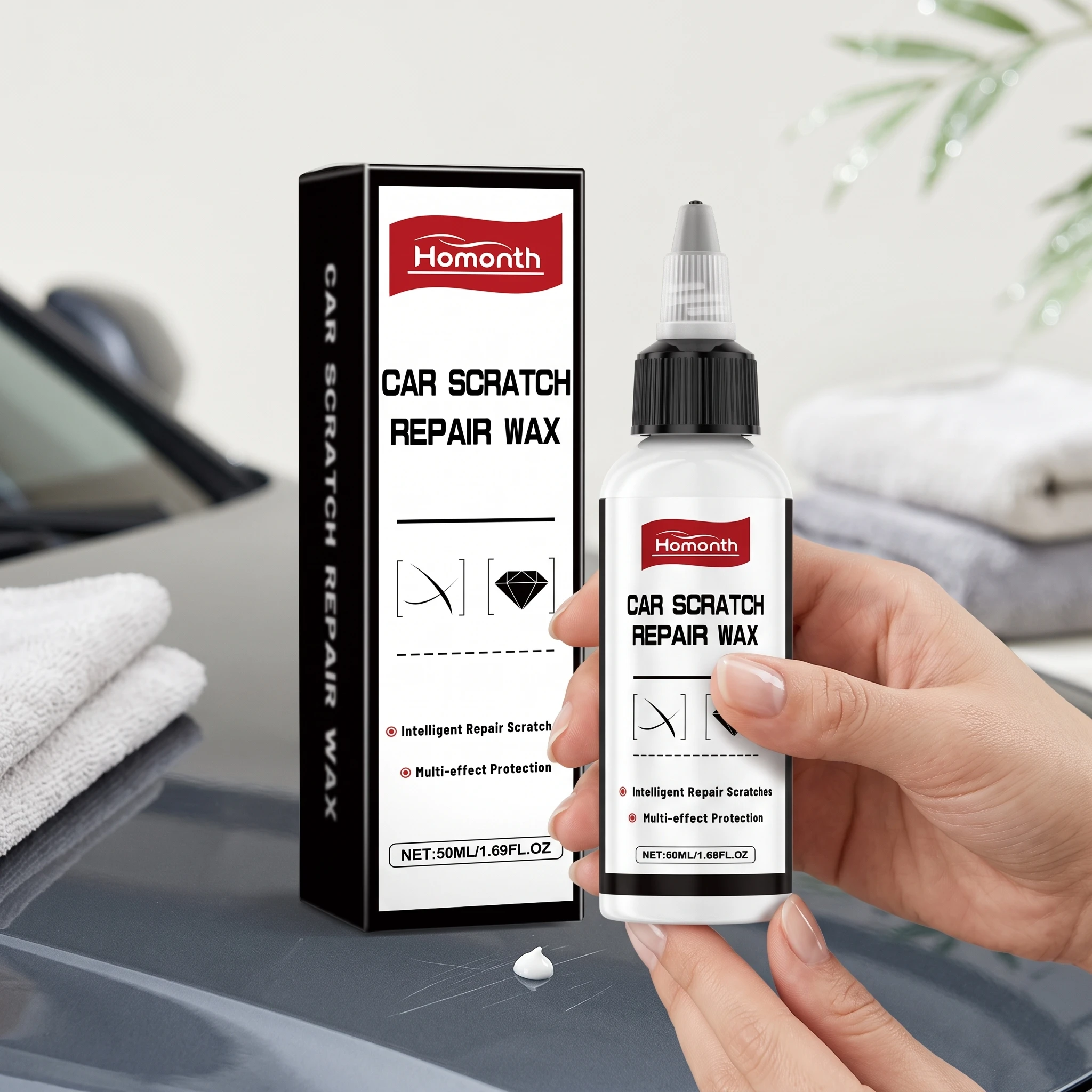 Car Scratch Repair Wax Eliminates Blemishes Restores Smooth Mirror Gloss Cleans Surface Impurities Body Paint Maintenance Liquid