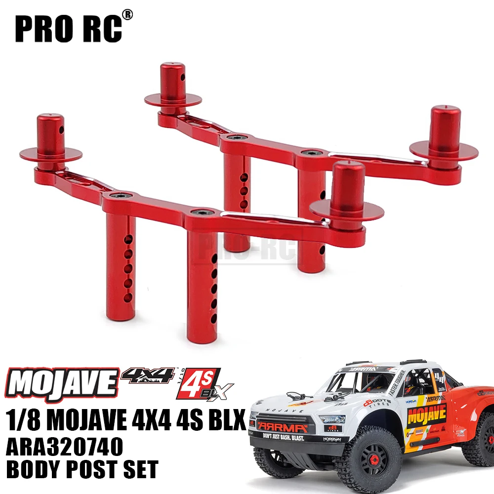 For Arrma 1/8 MOJAVE 4X4 4S BLX ARA320740 Body Post Set Alloy Aluminum Upgrade Part