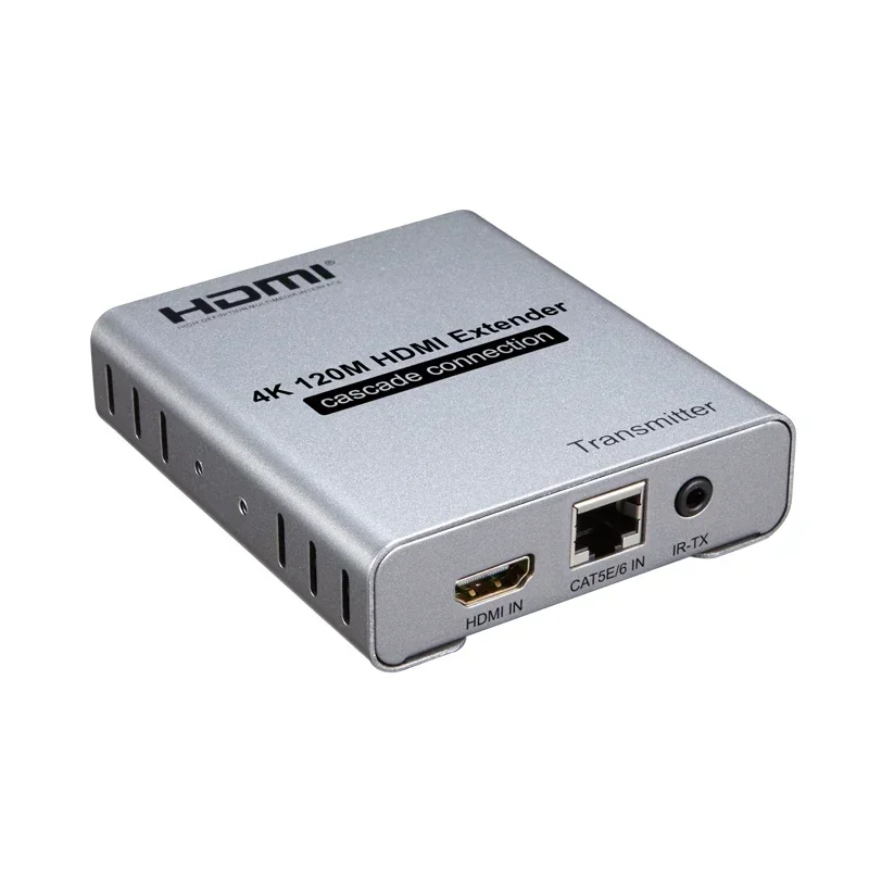 Imagem -04 - Extensor Hdmi 4k 120m Via Cat5e Cat6 Rj45 Cabo Ethernet Conversor de Vídeo Divisor Transmissor Receptor Pode Conexão em Cascata