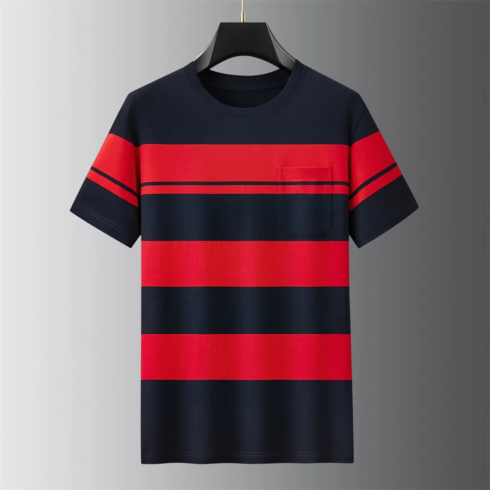 

Men T-Shirts Comfortable Fashion Cotton Brand Striped Casual Summer Men'S Clothing