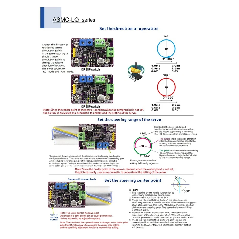 ASMC-LQB 360 Degree Encoder 60Kg Worm Gear Servo For Robot Arm Valve Control And Analog Voltage Control