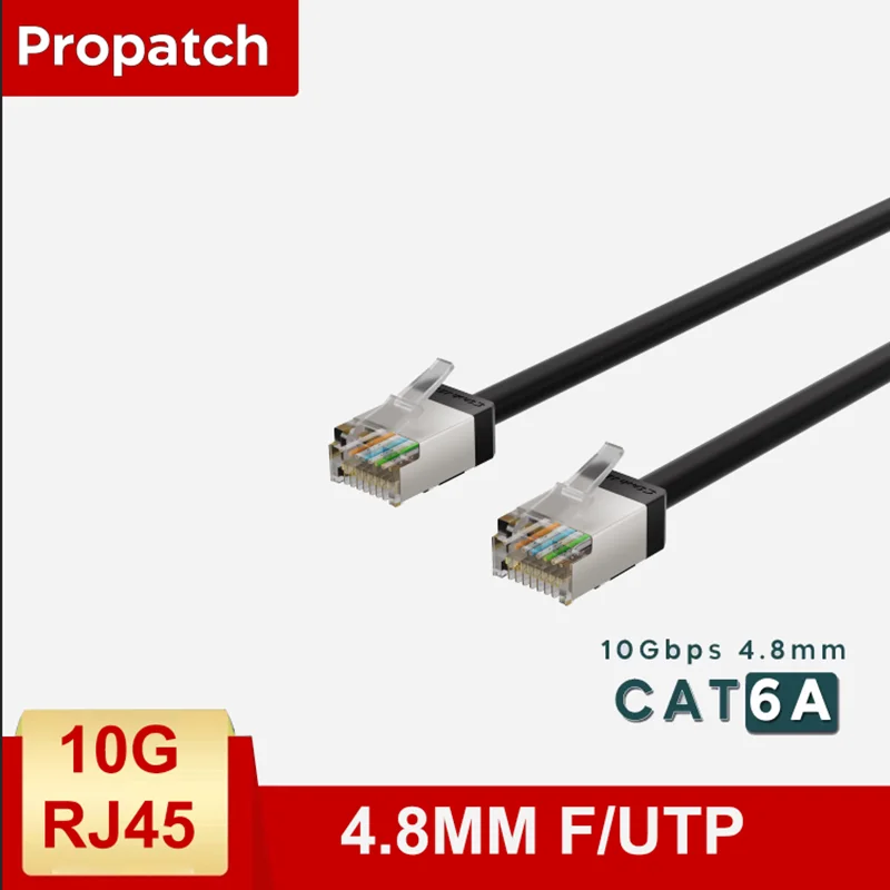 

Propatch 1PACK Cat6A Slim Ethernet Cable Short RJ45 F/UTP 10G GameS Patch Cord Lan for ps5 Patch Panel to Switch Flexiable