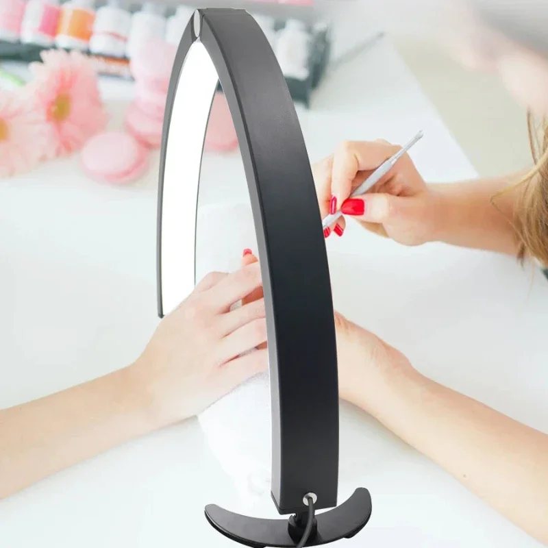 Fill Light Half Moon Nail Table Lamp Folding Eyebrow LED Light Adjust Color Temperature Manicure Desktop Arch Portable Fill Lamp