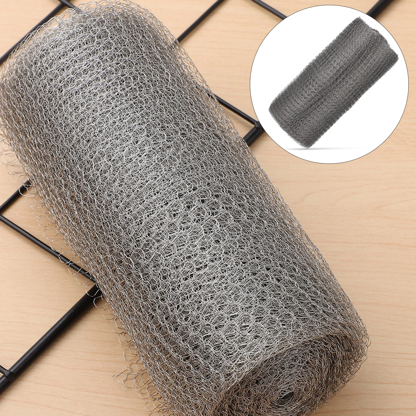 Stainless Steel Wire Mesh Hardware Cloth Gap Blocker Flexible Stretchy Hole Fill Fabric for Rodent DIY Filler Outdoor