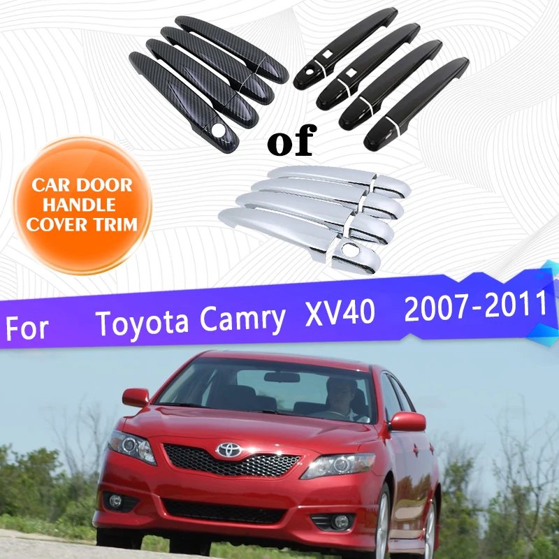 

For Toyota Camry 40 Daihatsu Altis XV40 2007~2011 Car Door Handle Cover Exterior Scratch Protective Decor Luxury Car Accessories