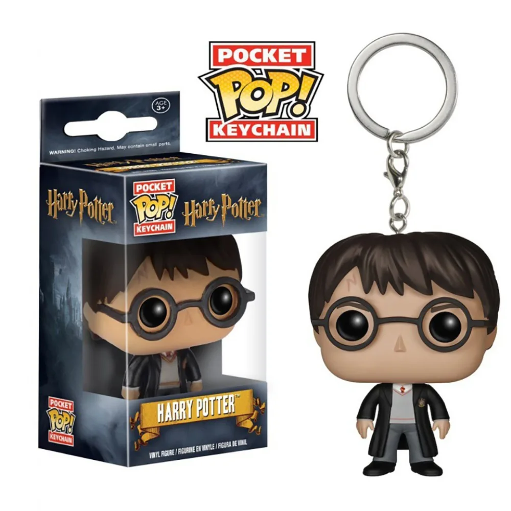 FUNKO Pocket Keychain Harry Potter Classic Character Doll Hermione Snape Models Keychain Backpack Pendant Christmas Gifts Toys