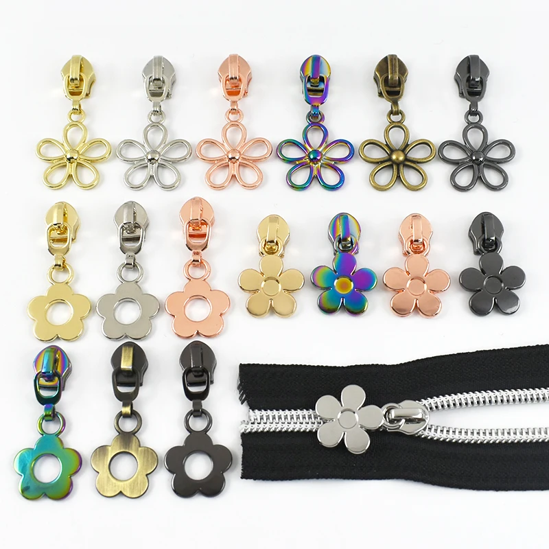 

5-20Pcs Meetee 5# Sewing Nylon Zipper Sliders Bag Zips Puller Head Clothes Zip Repair Kits DIY Bags Replace Zippers Accessories