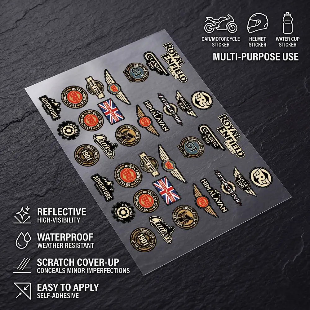 R-rOyAl eNfIeLd-D Safety Reflective Waterproof Auto Decal Scratch Cover Stickers Universal For Bike Helmet Mug Refrigerator