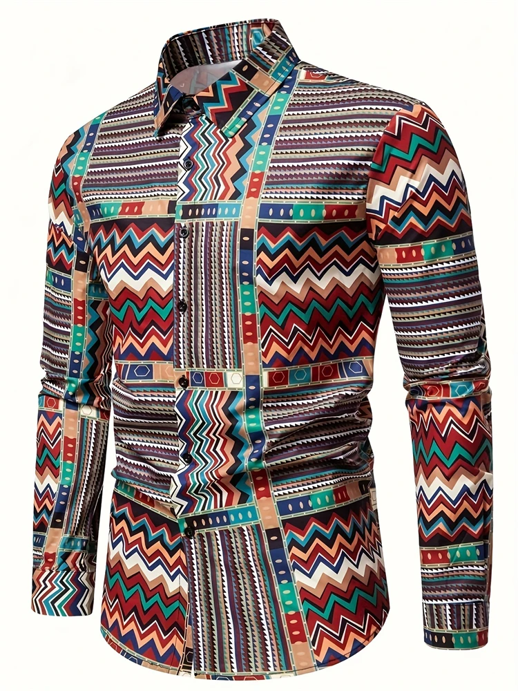 2025 Spring Fashion Texture Men's Shirts Business Casual Men's Long-sleeved Button-down Shirts Temperament Lapel Shirt Clothing