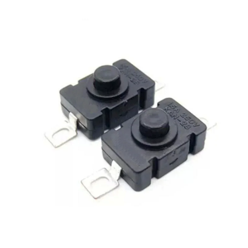 10 Uds KAN-28 1.5A250V interruptores de linterna autoblocantes tipo SMD 18x12mm interruptores de botón 1812-28A nuevo