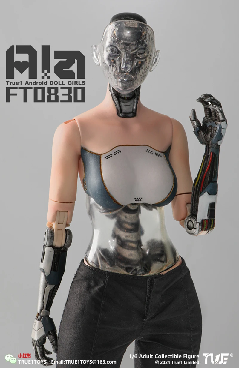 True1Toys FT0830 1/6 안드로이드 알라 반기계적 액션 피규어 12'' 여성 군인 입상 풀 세트 Collectible Toy