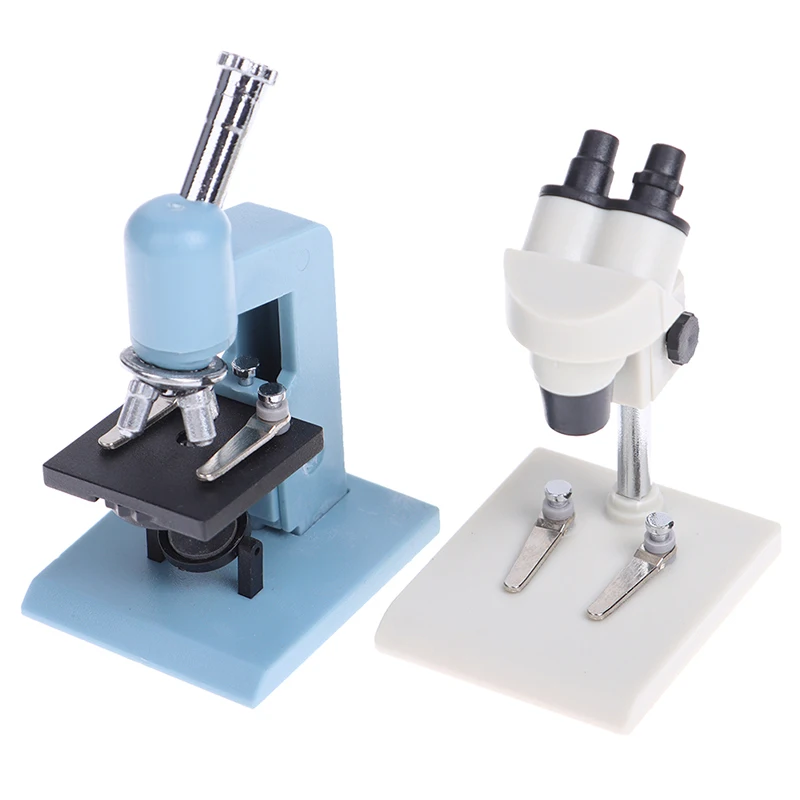 1Pc 1:12 Dollhouse Miniature Microscope Laboratory Equipment Model Experimental Scene Decor Toy