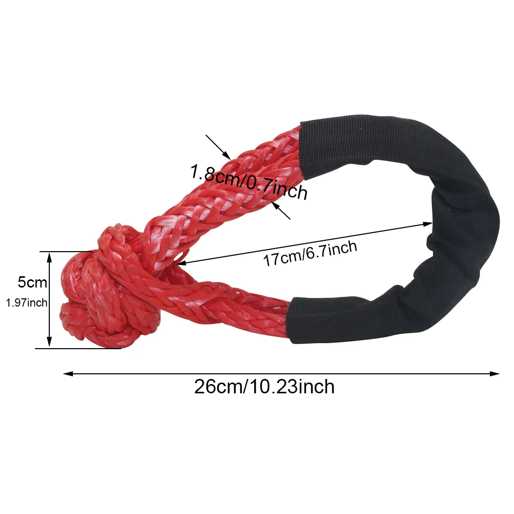 17T 38,000 Lbs Break Strength Synthetic Soft Shackle 1/2\