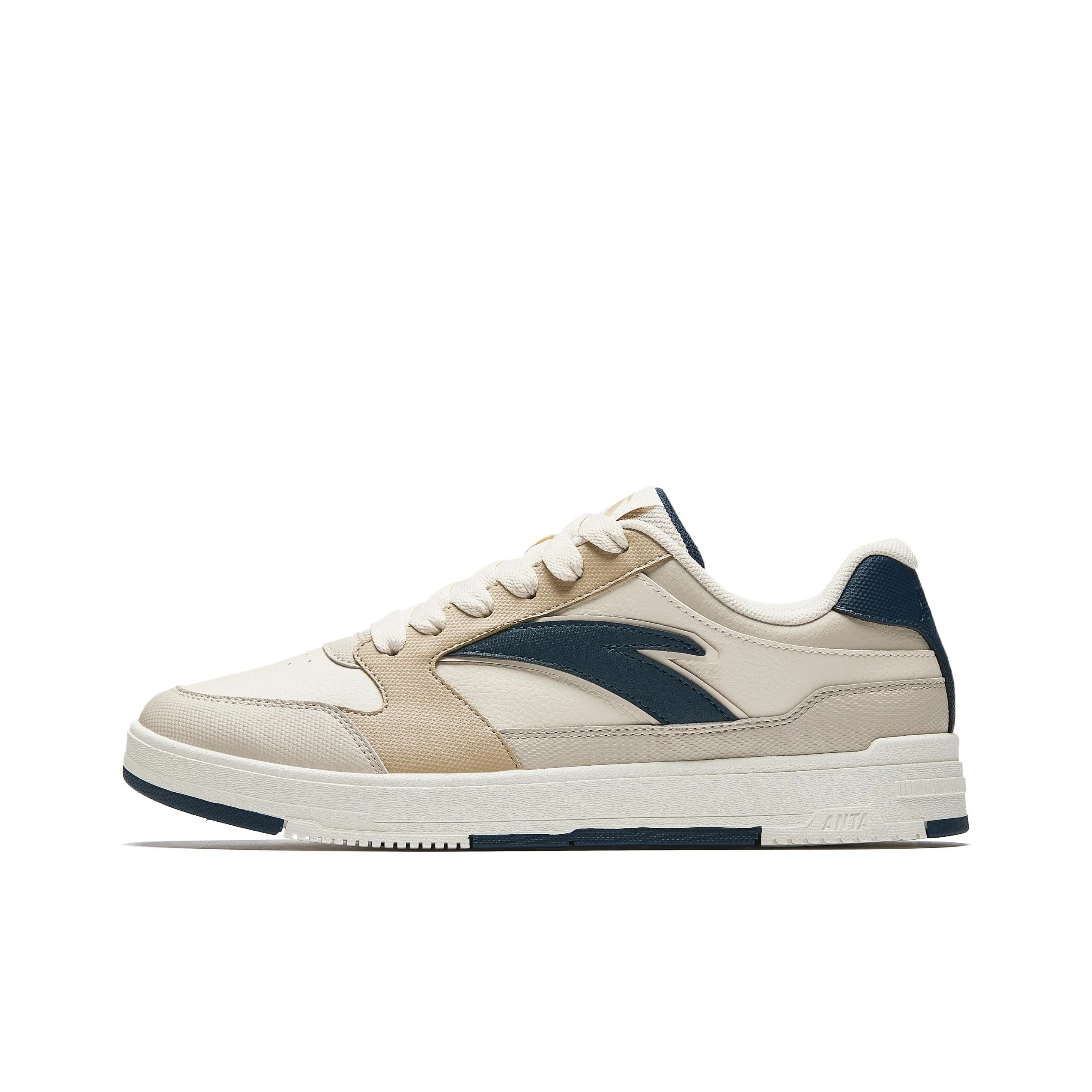 anta-skateboard-shoes-men's-low-top-fish-belly-white-chalk-raw-wood-912518007-3