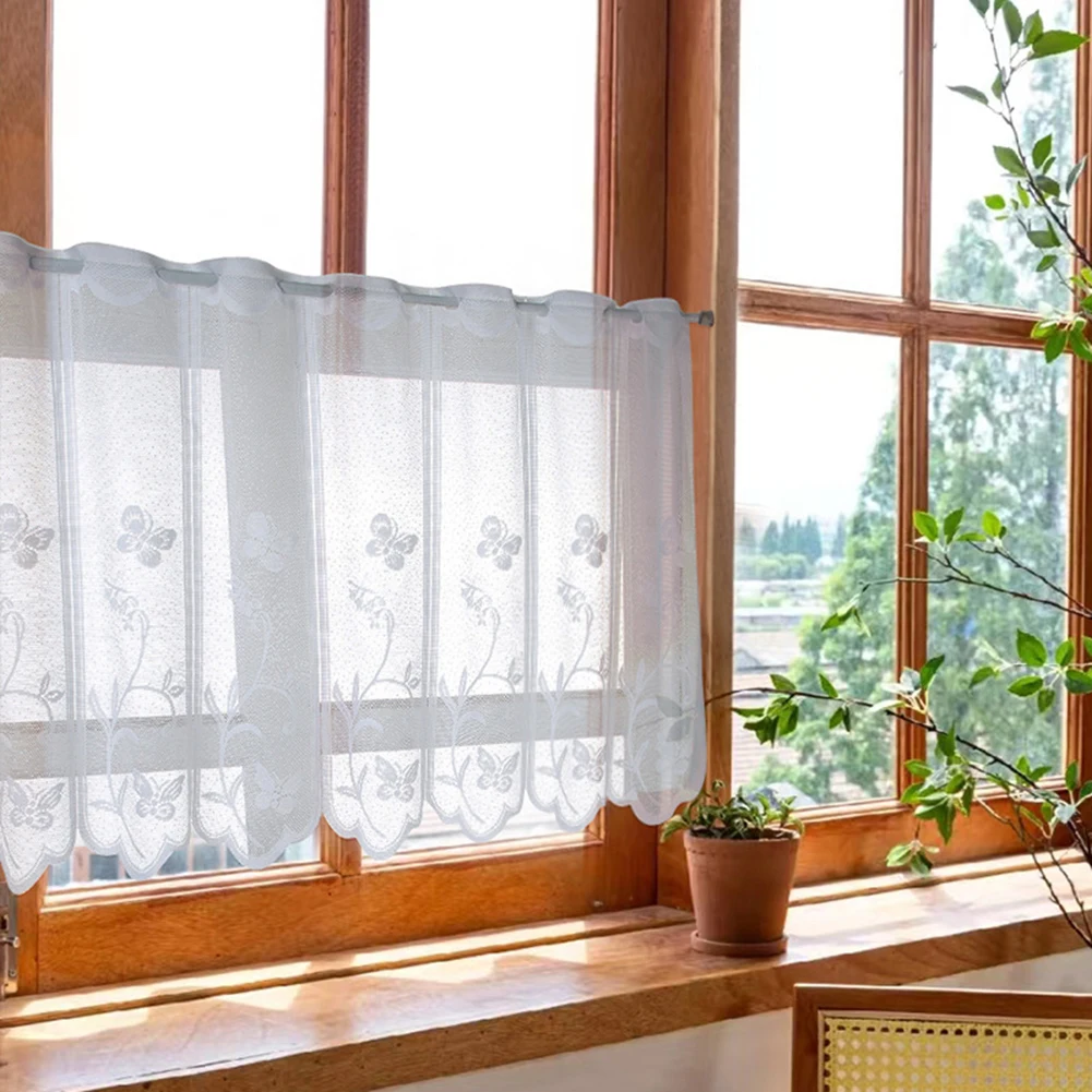 Window Short Curtains Soft Lightweight Window Drapery For Home Decor