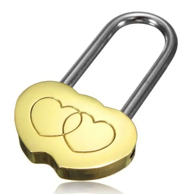 Personalized Padlock Engraved Double Heart Love Lock Valentines Anniversary Day Drop Shipping