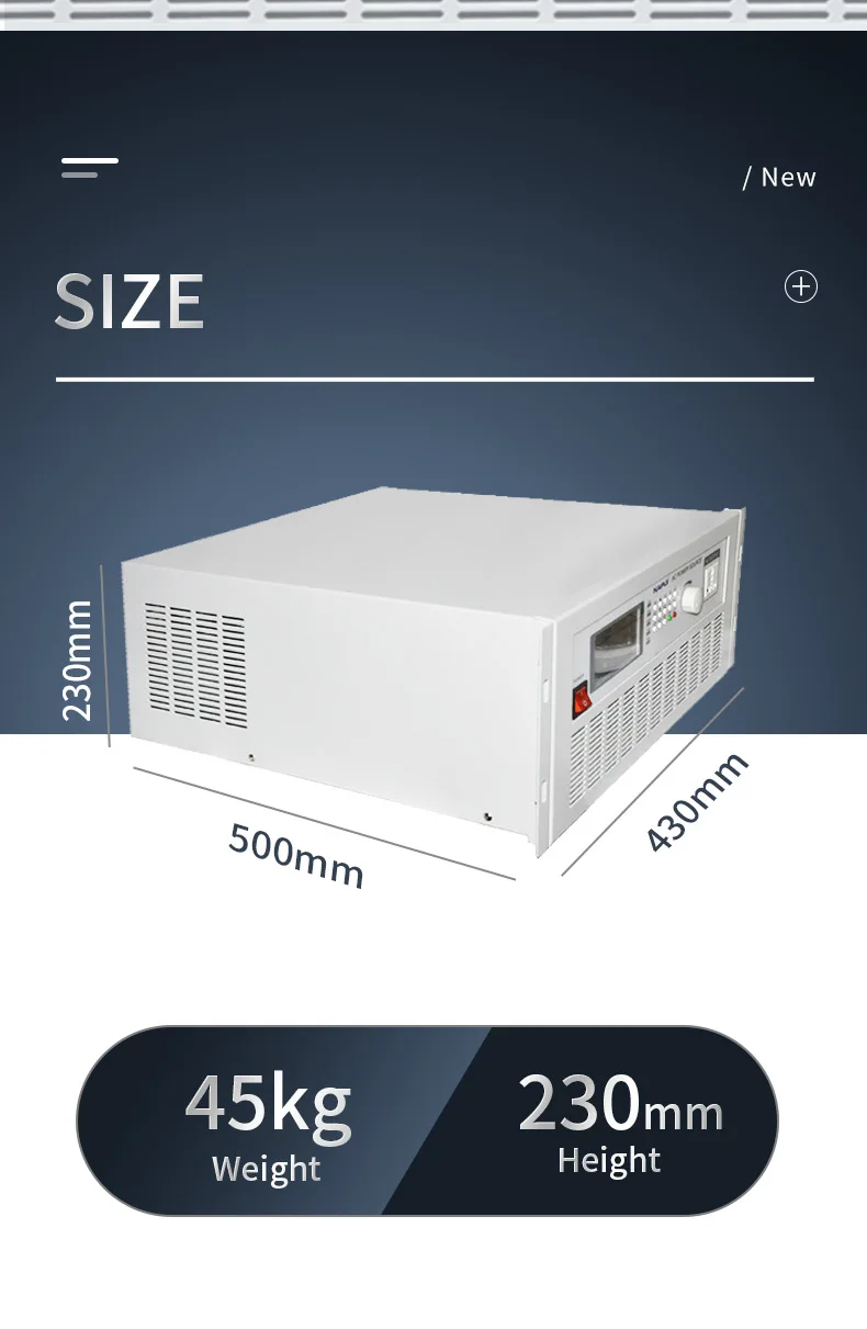 Источник питания переменного тока 0-2 кВт, программируемая частота, стабилизация напряжения, RS232, однофазный трехфазный импульсный источник питания