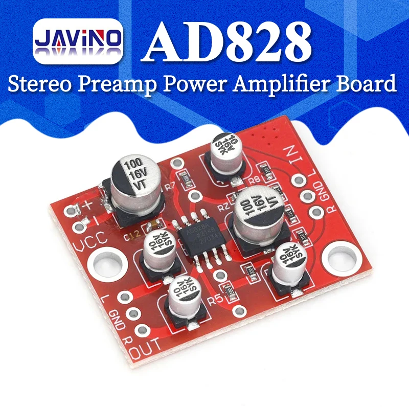5 В-15 В постоянного тока 12 В AD828 стерео предусилитель плата усилителя мощности модуль предусилителя