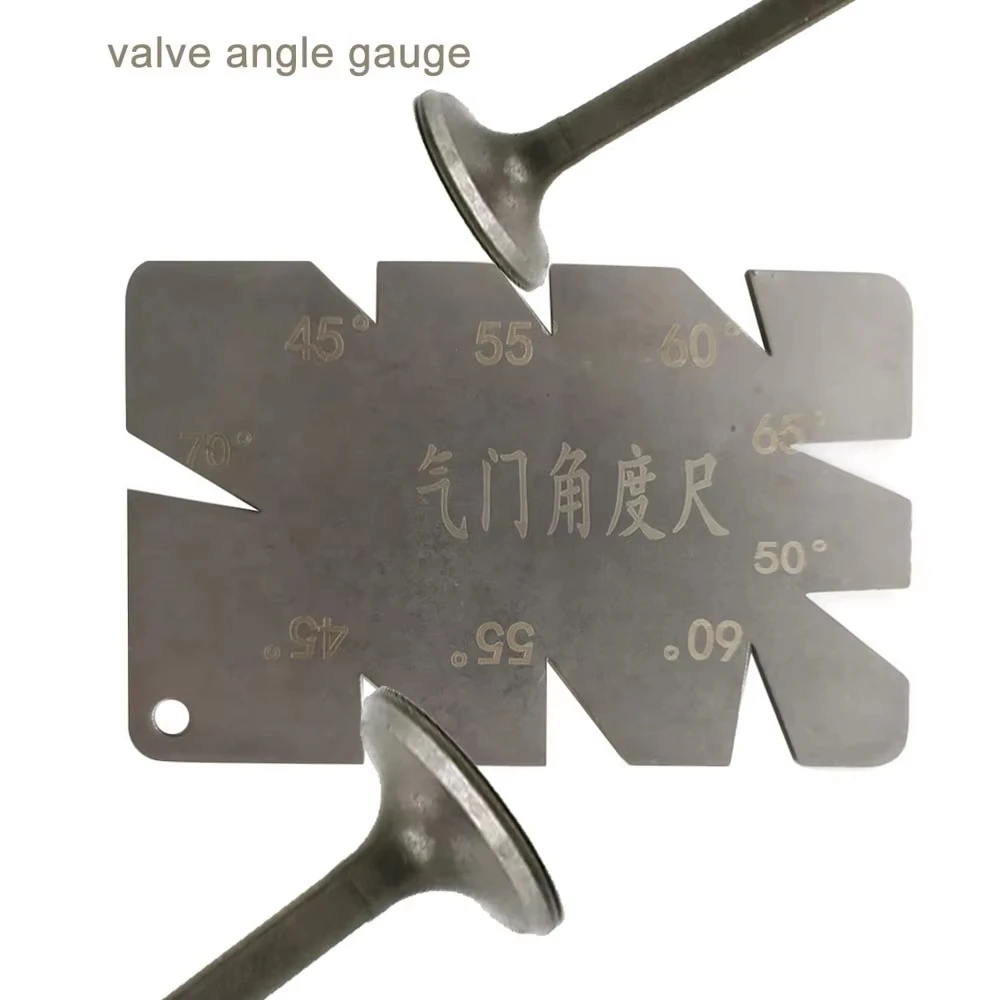 

Valve Angle Gauge Engine Valve Measuring Angle Tool Stainless Steel for Car Motorcycle Ship Diesel Engine 45 55 60 65 70 Degree