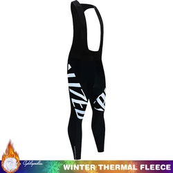 2026 Men's Bicycle Pants Winter Thermal Cycling Bib Tights 19D Gel Pad Cold Weather Fleece Keep Warm Lined Leggings Bike Pants