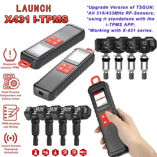 LAUNCH X-431 i-TPMS TPMS Herramienta de reparación del detector de presión de neumáticos, sensores de activación/aprendizaje/programación funciona con escáner X431