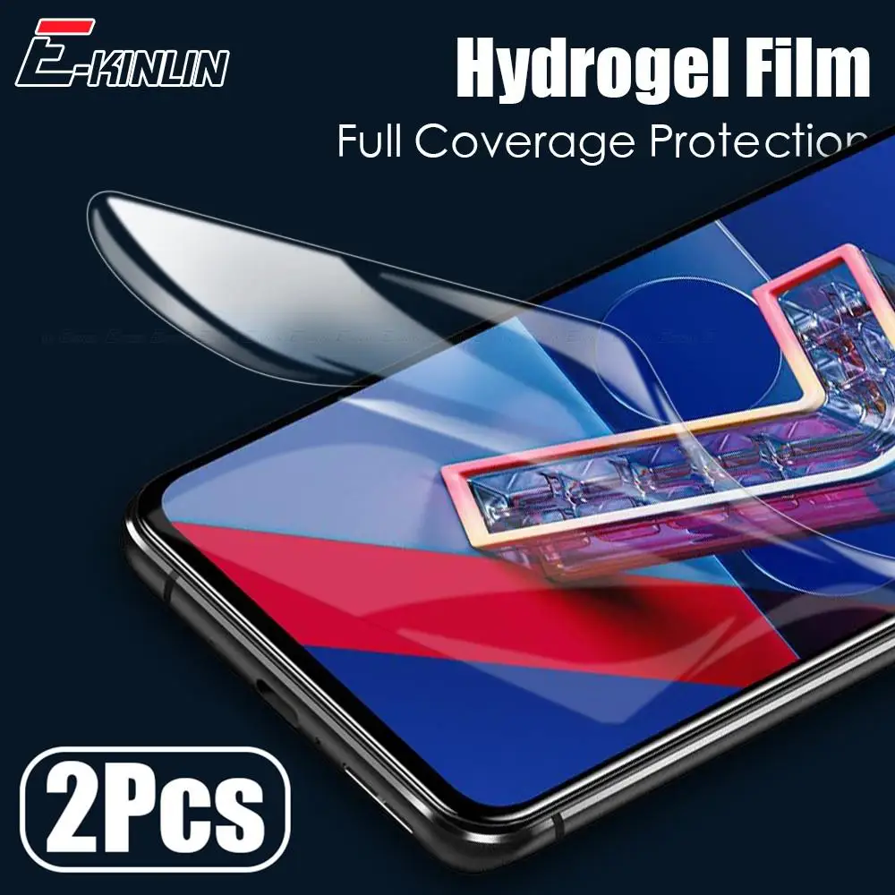 2Pcs Full Cover Hydrogel Film For Asus Zenfone 8Z 8 Flip 7 Pro ZS670KS ZS671KS ZS672KS ZS590KS Screen Protector Not Glass