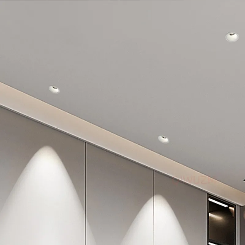 Spot lumineux Led encastrable en aluminium avec technologie COB, éclairage d'intérieur, luminaire de plafond, lumière à intensité réglable, idéal pour un bureau ou une maison, ac 110/220V