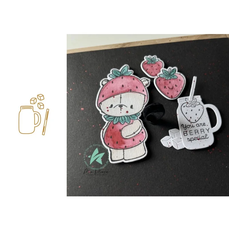 Neu eingetroffen: Erdbeer-Stanzformen und Stempel für DIY-Scrapbooking/Fotoalbum, dekorative Prägung, DIY-Papierkarten