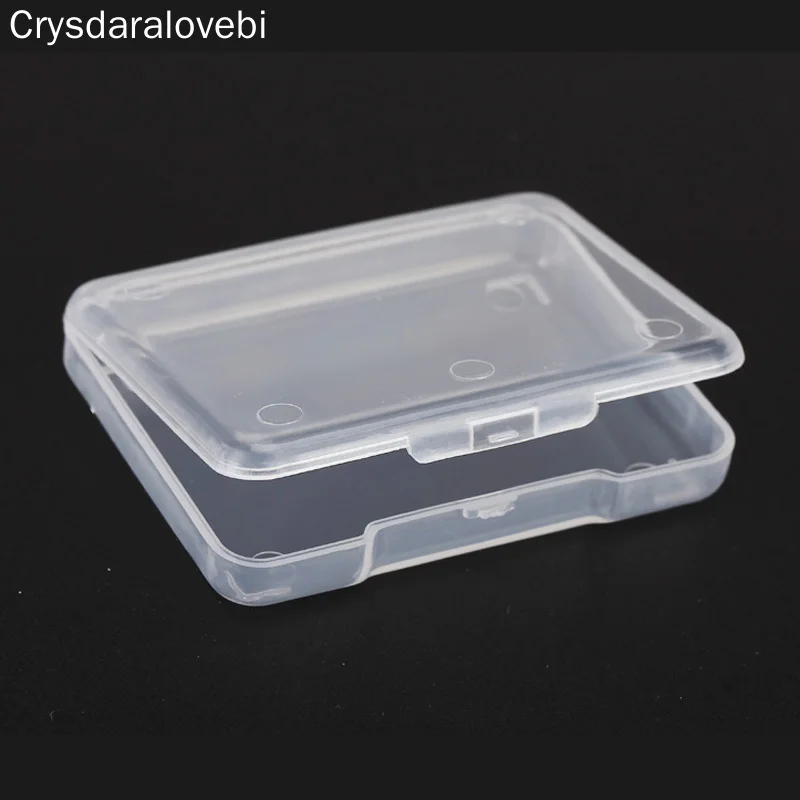 

100pcs Small Parts box collapsible rectangle Plastic Boxes for jewelry Transparent Plastic box Storage