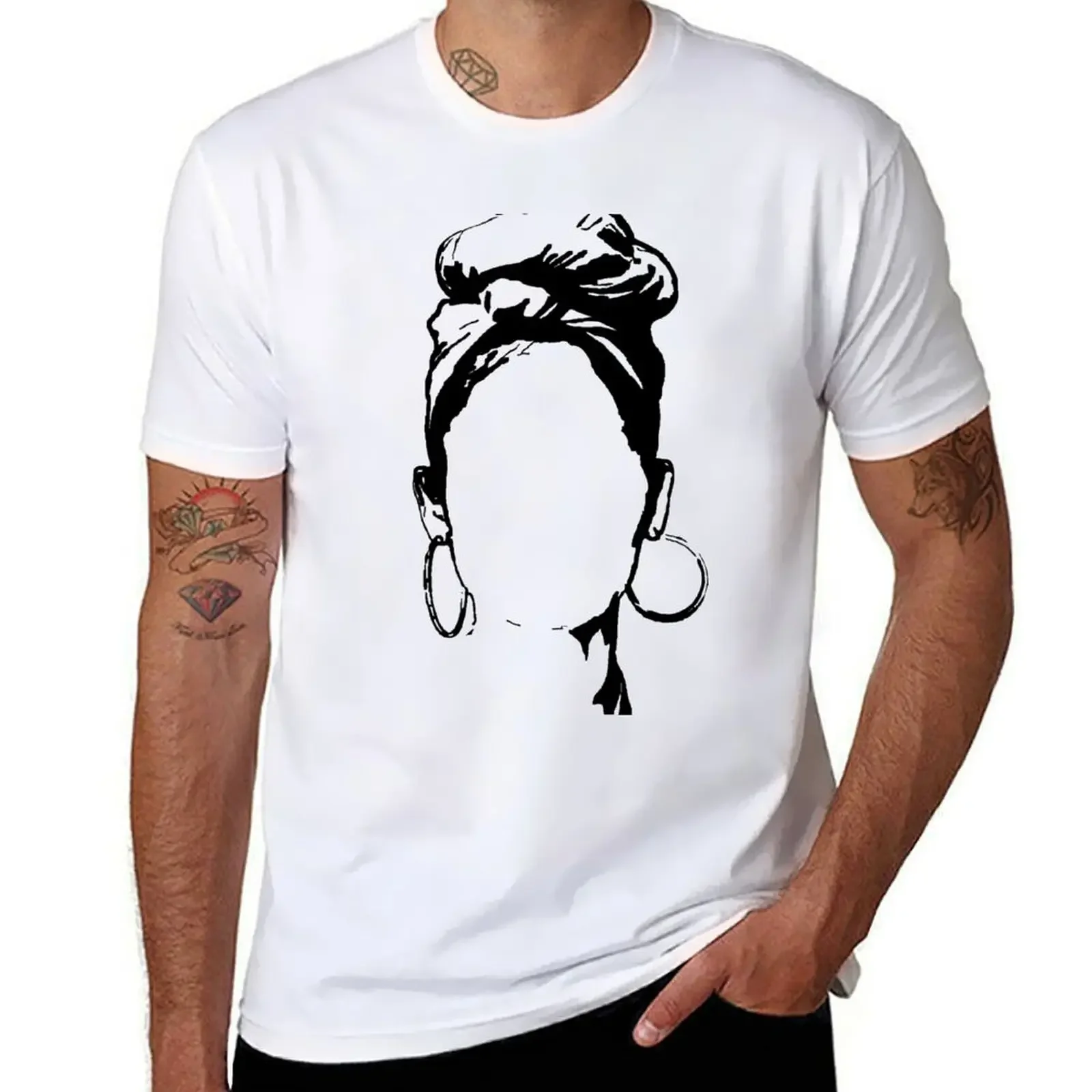 Headwrap Art Work T-shirt heavyweights customs graphics mens t shirt graphic