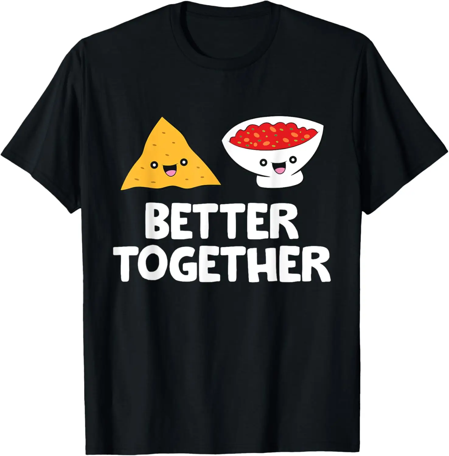 Mejor juntos Kawaii Tortilla Chips y camiseta Salsa