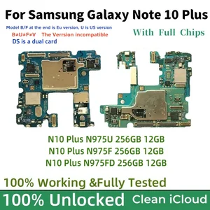 Voll getestet auf Samsung Galaxy Note 10 plus N975F N975U N975FD N976B Logikplatte Note1. Weitere Well -Platte arbeiten 8 Hauptverkäufe Samsung Plate - №3