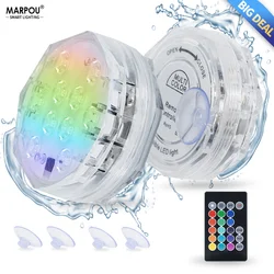 IP68 Underwater Decorative Light RGB Remote Control Battery Operated Diving Light Swimming Pools Fishing Tank Light Living Room