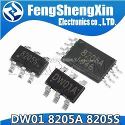 New ( DW01+FS8205A)  DW01+8205A Lithium battery protection chip DW01A DW01B FS8205S 8205S GM8205S SOT23-6  8205 TSSOP8