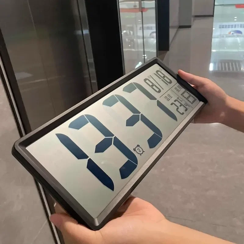 Smart electronic clock hanging on the wall Living room perpetual calendar wall clock Desktop display LED digital display desk