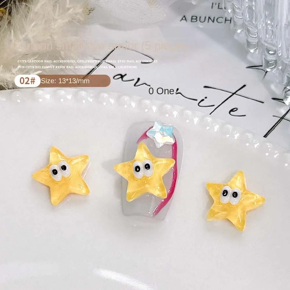 Resin Manicure Accessories Nail Ornament Cloud Star Nail Rhinestones Nail Jewelry Cartoon Nail Decorations 3D Nail Art Drills