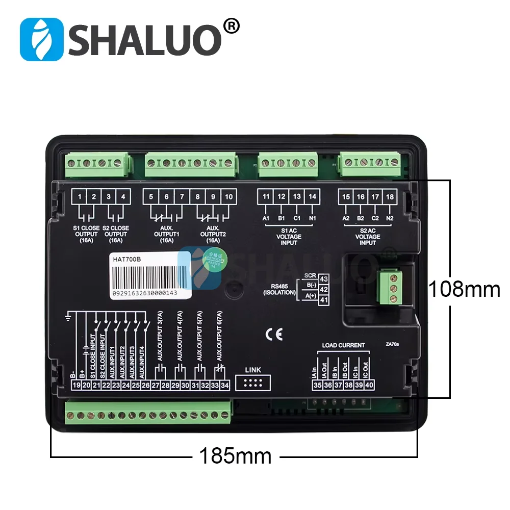 SmartGen HAT700 HAT700B HAT700S Diesel Generator ATS Controller Dual Power Synchronous Switching Control Module RS485 Interface