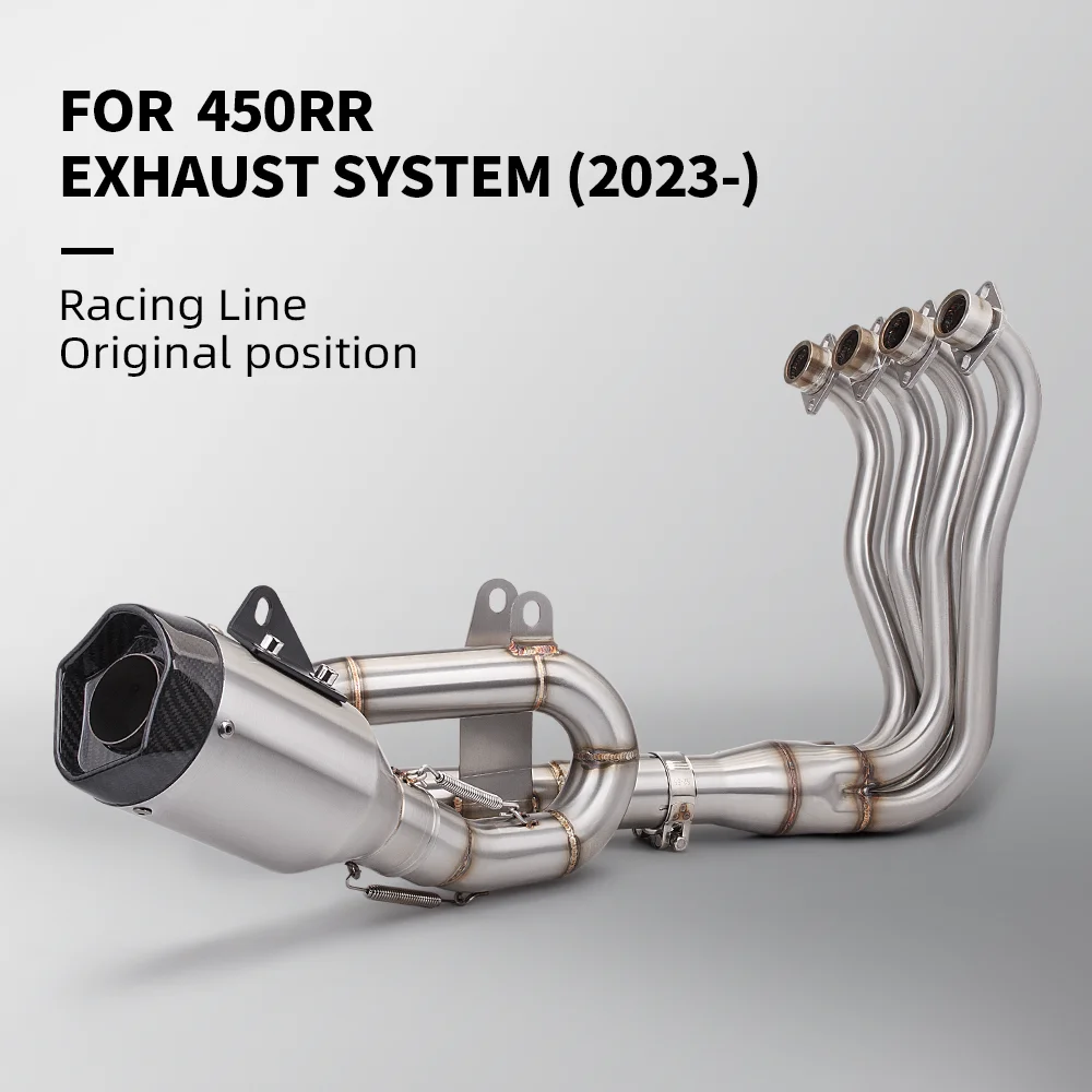 

Slip On For KOVE 450RR 450 RR 2023 Motorcycle Complete Exhaust System Front Link Pipe Muffler Tail Tip Escape Baffle DB Killer