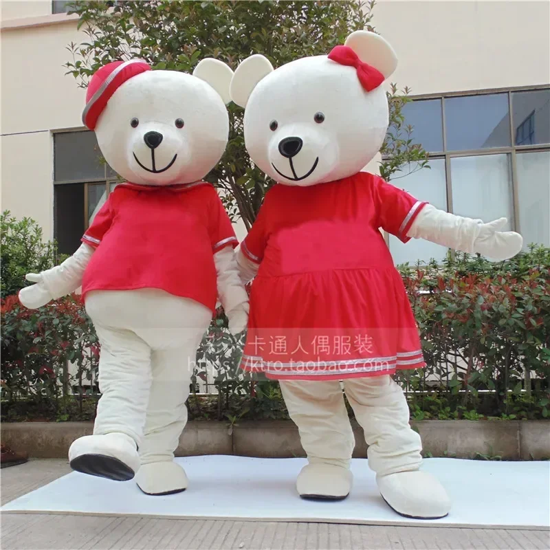 

Christmas Teddy Bear Mascot Costume Set Role Playing Party Game Cartoon Anime Advertising Promotion Carnival Halloween Gift