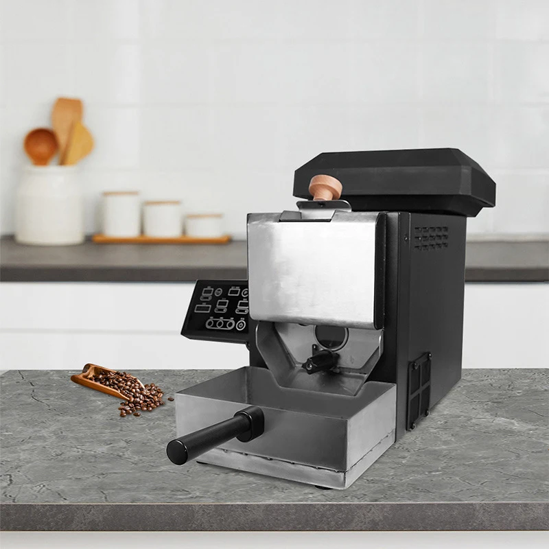 Pemanggang Biji Kopi 150-300G Pemanggang Rumah Tangga Mode Ganda Cerdas Pemanggang Biji Kopi Mini Kotak Koleksi Sekam Bawaan