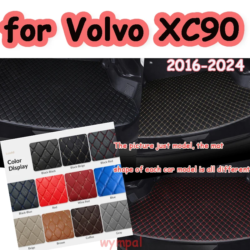 

For Volvo XC90 New Energy 7-Seat 2016 2017 2018 2019 2020 2021 2022 2023 2024 Car Trunk Mat Cargo Liner Carpet Car Accessories