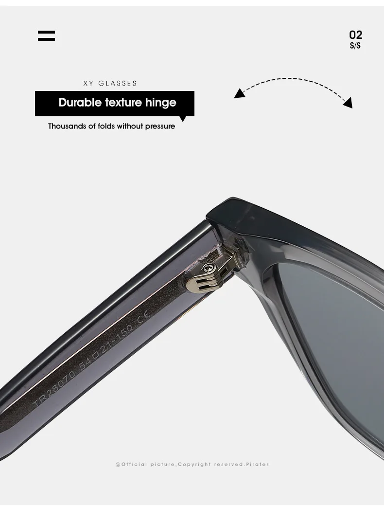 2025 qualität Metall Kern Quadrat Sonnenbrille Frauen Koreanische Marke Designer Tr90 Mode Unisex Männer Gläser – Detail 16
