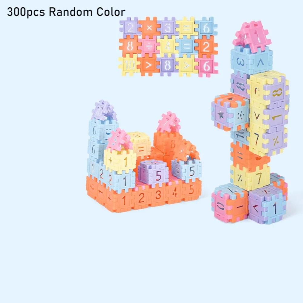 บล็อกตัวต่อสำหรับเด็ก - ตัวต่อพลาสติกแบบสี่เหลี่ยมที่สามารถเชื่อมต่อกันได้ ของเล่นสร้างโต๊ะ DIY สำหรับเด็กเพื่อสร้างบ้าน