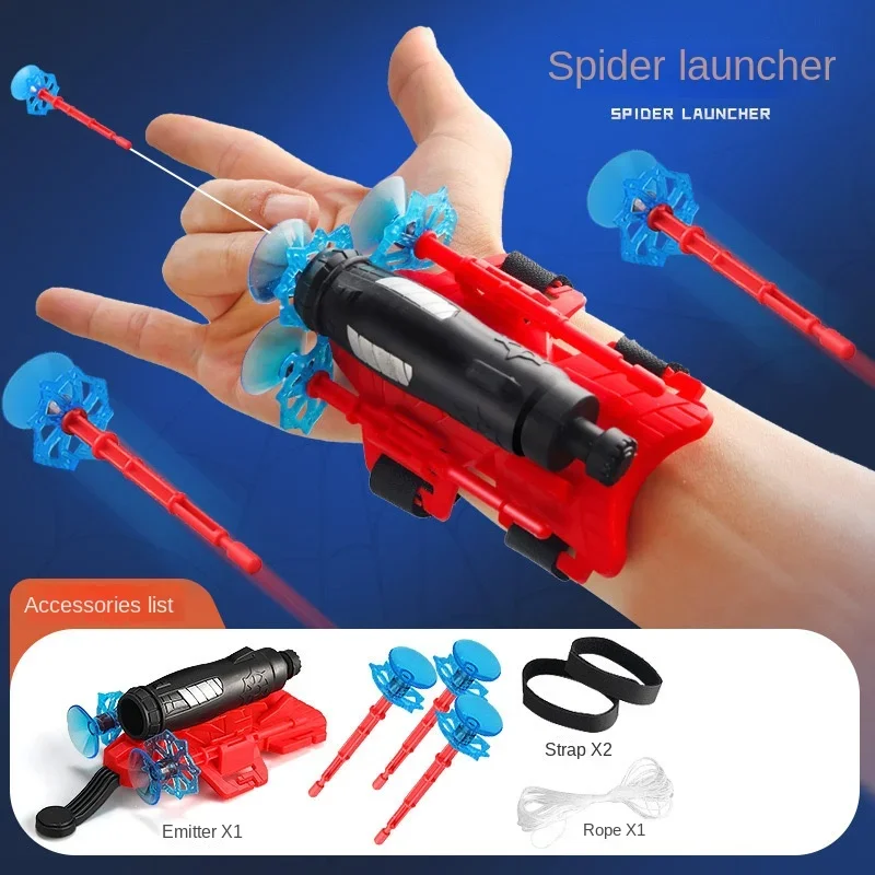 Neu für Spiderman Action figur Anime Charaktere Kinder Spielzeug Rollenspiel Handschuh Launcher Set Handgelenk Spielzeug Set Figuren Hobbys