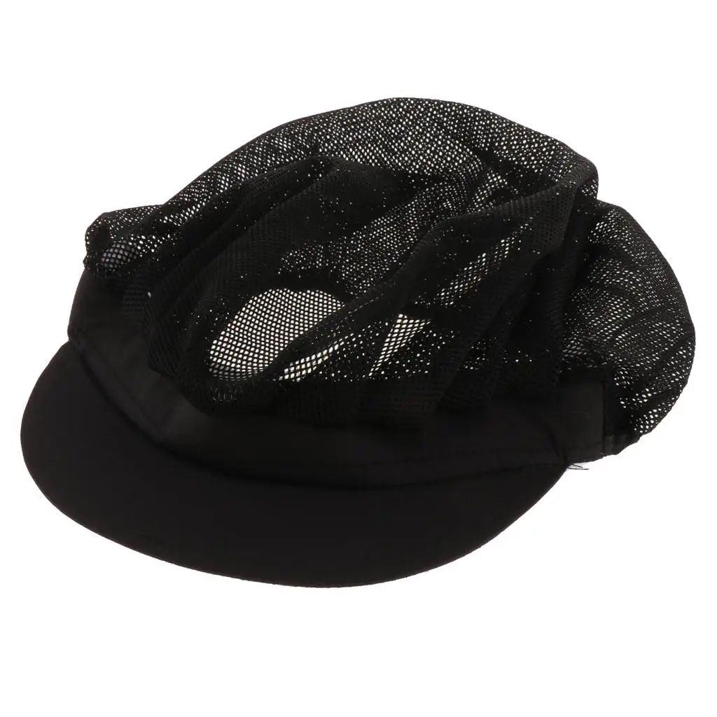 Baker Kitchen Cook Restaurants Cap Cotton Polyester Breathable Mesh Chef Hat Culinary Kitchen Grid Hat for Food Factory