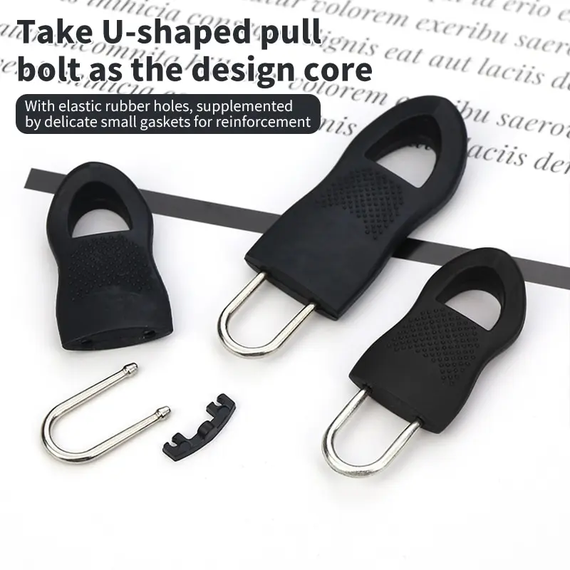 8pcs Replacement Zipper Head Tool-free Removable Zipper Puller for Luggage Schoolbag End Fit Rope Tag Clothing Zip Fixer Broken