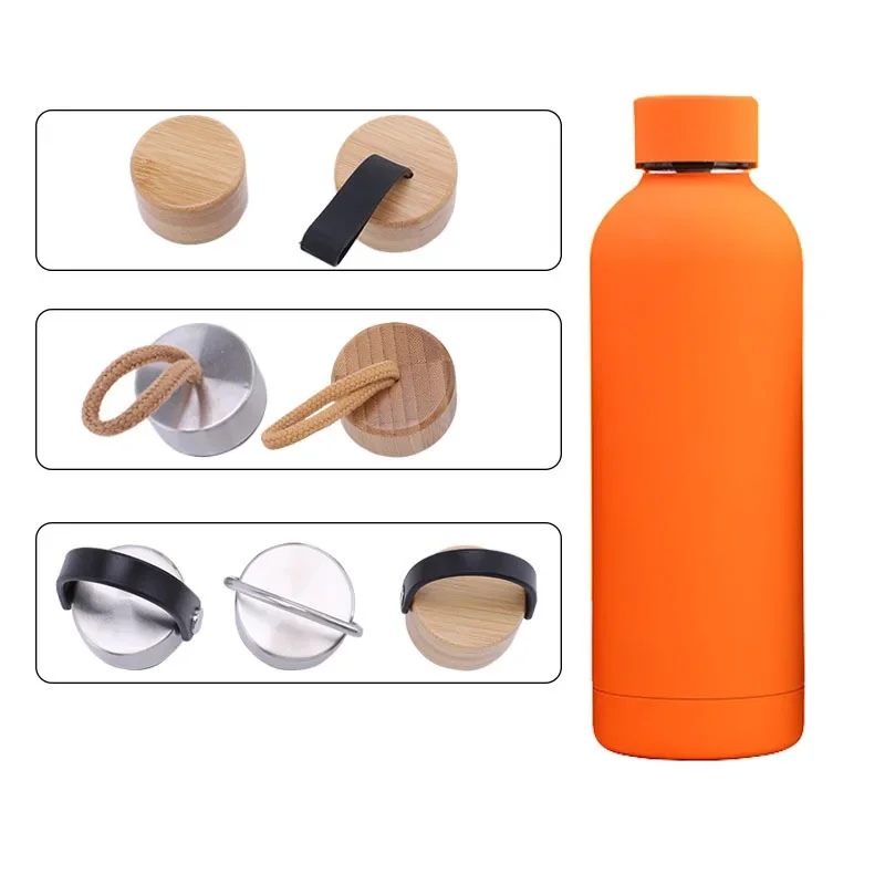 Vacuum Insulated Bottle 304 Stainless Steel Mini Thermos Large Capacity American Style Jug Frosted Outdoor Sports Water