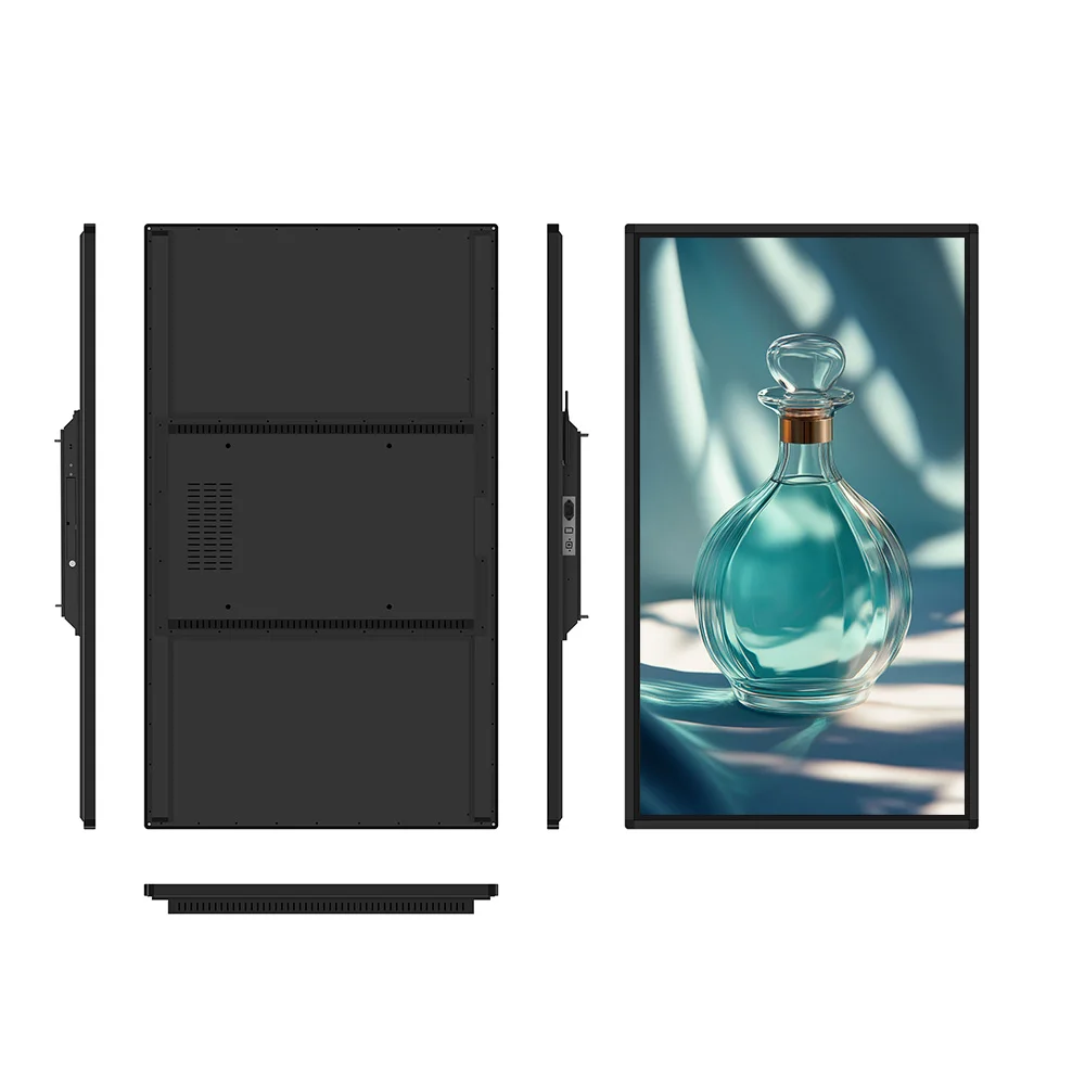 Horizontal Wall Mount Infrared Touch Screen Kiosk Available In 32 43 49 And 55 Inch For Interactive Advertising