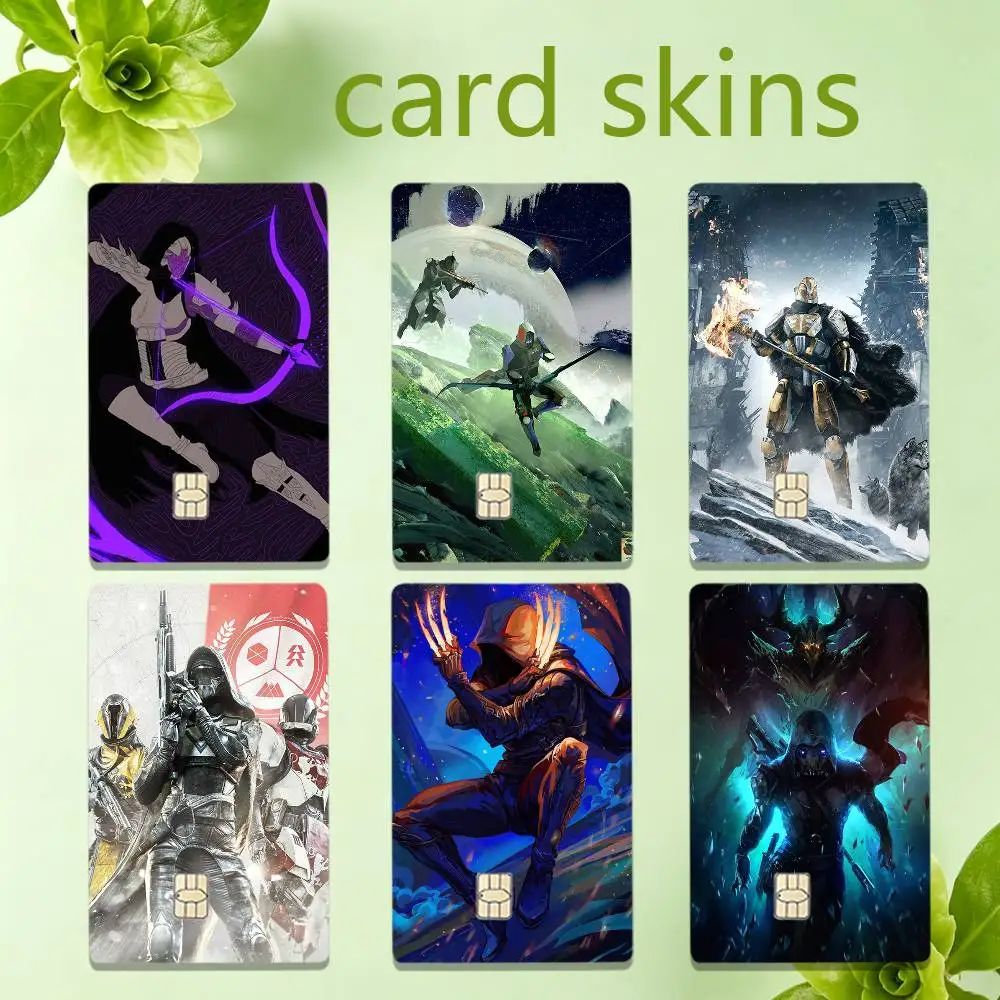 Game D-Destiny 2 4pcs 1Set Autocollants de protection HD imperméables pour cartes de crédit et de jeu