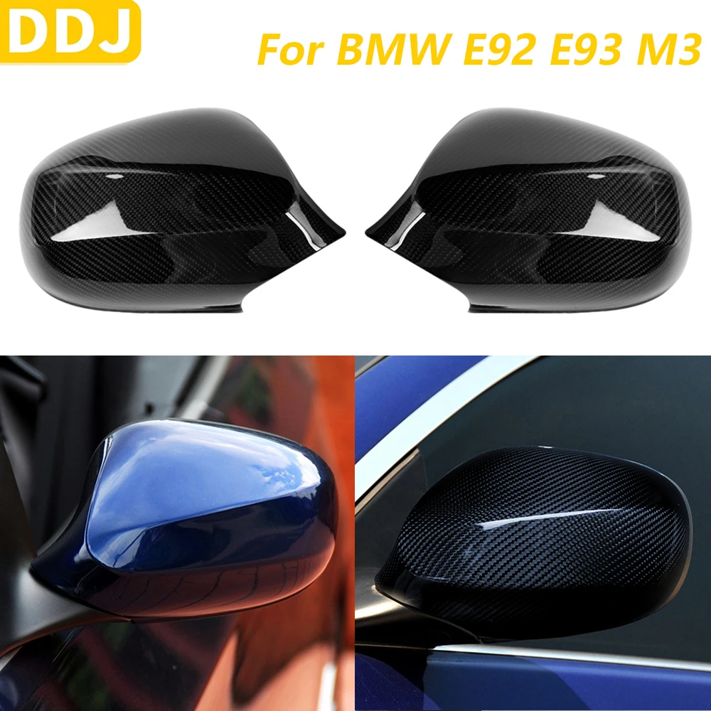 

For BMW 3 Series E92 E93 M3 2010 2011 Real Dry Carbon Fiber Door Side Wing Rearview Mirror Cover Car Accessories Modification